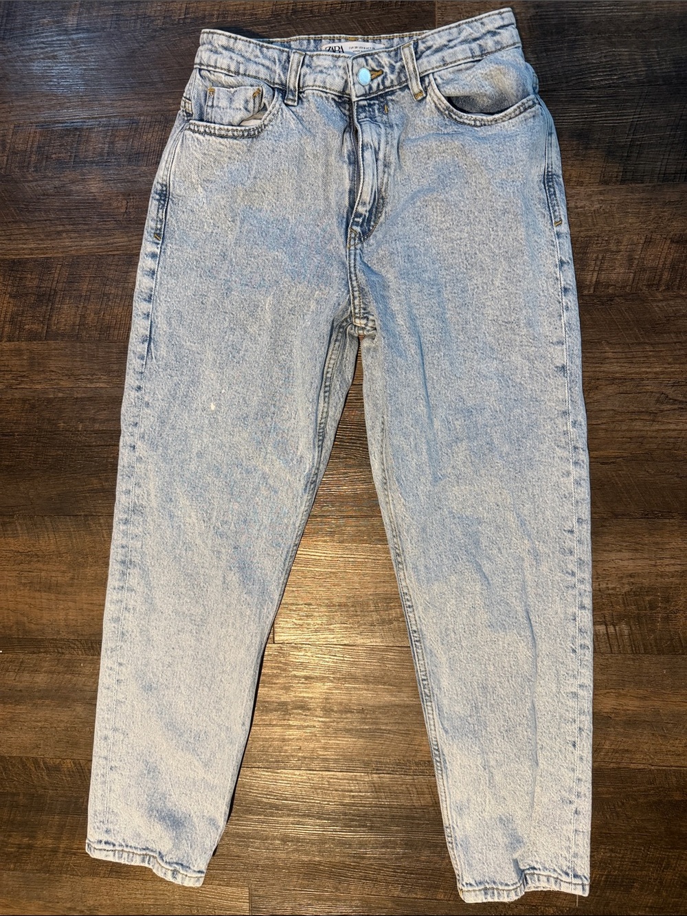 Zara Light Blue Boyfriend Jeans